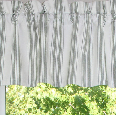 Grain Sack Sage Valance VL164009 - The Fox Decor